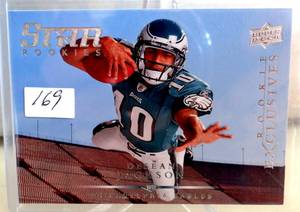 lot 169 image: ROOKIE WORTH GRADING - DeSean Jackson 2008 Upper Deck Rookie Exclusives RC