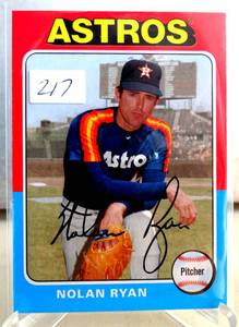 lot 217 image: 2019 Topps Archives Baseball - #130 - Nolan Ryan - Houston Astr