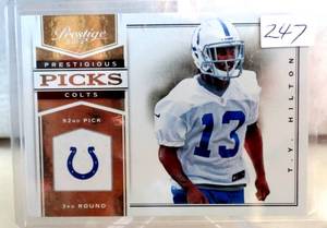 lot 247 image: 2012 Prestige Prestigious Picks Indianapolis Colts Football Card #35 T.Y. Hilton