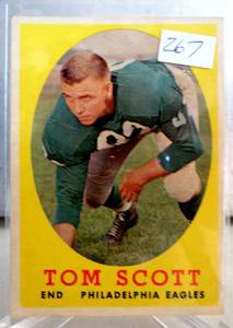 lot 267 image: VINTAGE 1958 Topps #125 Tom Scott (VG-EX) Philadelphia Eagles