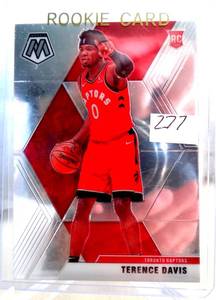 lot 277 image: HOT ROOKIE - 2019-20 Mosaic - Terrance Davis RC Rookie Base Card - Raptors