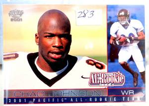 lot 283 image: 2001 Pacific All-Rookie Team #4 Chad Johnson