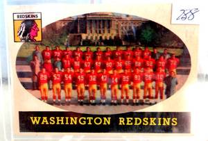 lot 288 image: VINTAGE 1958 Topps #27 Washington Redskins Football Team Card