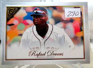 lot 290 image: 2019 Topps Gallery Rafael Devers Boston Red Sox