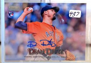 lot 437 image: $$$ ROOKIE AUTOGRAPH - Dean Deetz 2019 TOPPS STADIUM CLUB ON CARD RC AUTO #SCA-DD HOUSTON ASTROS