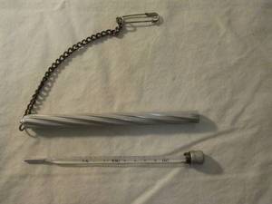 lot 13 image: Vintage 1-min. Nurses Special hmv Thermometer #258420