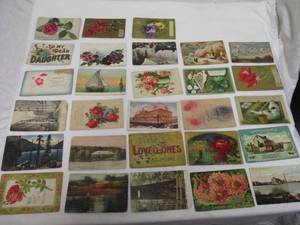 lot 55 image: Vintage-Early 1900s Post Cards