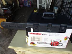 lot 65 image: BNIB- Homelite-Pro  46-CC, 18In. Gas Powered Chain Saw,