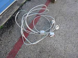 lot 74 image: White wired duplex receptacle