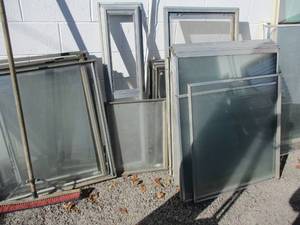 lot 123 image: Lot-Over 50-Mixed Sizes Of Window PanelsPanesSashes...