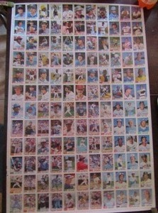 lot 1 image: TOPPS UNCUT SHEET 1982  CONSISTS OF 132 CARDS  - BUCKY DENT, JOHNNY BENCH, MIKE SCHMIDT, AL COWENS & MORE 