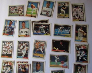 lot 18 image: TOPPS 1992- Various Players and Teams. Cards 103-195. Not consecutive. 24 cards total. Good condition, slight discoloring and staining.