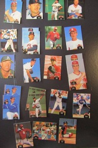 lot 40 image: �� TOPS 1992 �Stadium Club�- Various Players and Teams. Cards 703-748. Not consecutive. 26 cards total. Perfect condition.