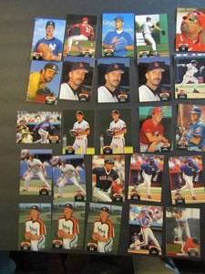 lot 42 image: � TOPPS 1992 �Stadium Club�- Various Players and Teams. Cards 800-848. Not consecutive. 25 cards total. Perfect condition.