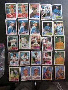 lot 68 image: TOPPS 1989- Various Players and Teams. Cards 626-649. Not consecutive. 25 cards total. Good condition, edges slightly worn.