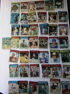 lot 76 image: � TOPPS 1986- Various Players and Teams. Cards 209-299. Not consecutive. 43 cards total. Fair condition, slight fade and worn edges.