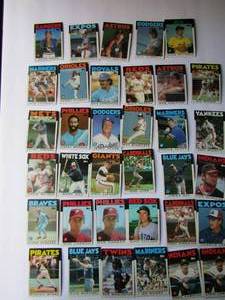 lot 79 image: � TOPPS 1986- Various Players and Teams. Cards 502-598. Not consecutive. 35 cards total. Fair condition, slight fade and worn edges.