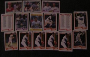 lot 91 image: TOPPS  1990- Various Players and Teams. Cards 609-659. Not consecutive. 15 cards total. Good condition, slight fade and worn edges.