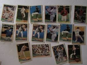 lot 109 image: TOPPS 1994- Various players and teams. Cards 155-197. Not consecutive. 16 Cards total. Great condition.