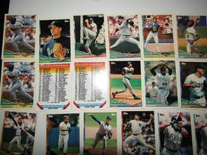 lot 113 image: TOPPS 1994. Various players and teams. Cards 355-702. Not consecutive. 19 cards total. Great condition.