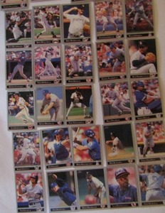 lot 130 image: LEAF 1992 �Series 1 and 2�- Various players and teams. Cards 11-448. Not consecutive. 29 Cards total. Great condition, slight worn edges.