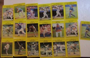 lot 150 image: � FLEER 1991- various players and teams. Cards 150-197. Not consecutive. 19 cards total. Good condition, slight worn edges.