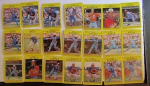 lot 152 image: FLEER 1991- various players and teams. Cards 226-249. Not consecutive. 21 cards total. Good condition, slight worn edges. Slight staining.