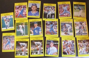 lot 159 image: FLEER 1991- various players and teams. Cards 550-599. Not consecutive. 17 cards total. Good condition, slight worn edges.