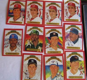 lot 186 image: �� DONRUSS �Diamond Kings�- tagged 1989 Leaf. Various players and teams. Cards 2-14. Not consecutive. 11 cards total. Great condition.