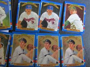 lot 192 image: � DONRUSS �Diamond Kings�- tagged 1990 Leaf. Various players and teams. Cards 19-21. 6 cards total. Good condition, some edge ware.