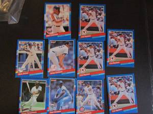 lot 206 image: � DONRUSS 1991- various teams and players. Cards 221-252. Not consecutive.10 cards total. Average condition, some bend, slight fade and worn edges.