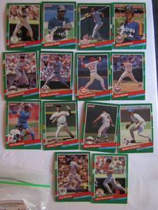 lot 215 image: �� DONRUSS 1991- various teams and players. Cards 509-540. Not consecutive. 14cards total. Average condition, some bend, slight fade and worn edges.