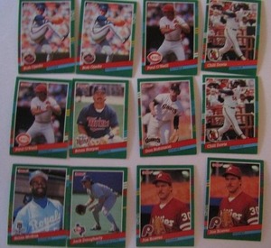 lot 218 image: �� DONRUSS 1991- various teams and players. Cards 575-584. Not consecutive.12 cards total. Average condition, some bend, slight fade and worn edges.