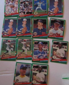 lot 223 image: � DONRUSS 1991- various teams and players. Cards 703-723. Not consecutive.14 cards total. Average condition, some bend, slight fade and worn edges.