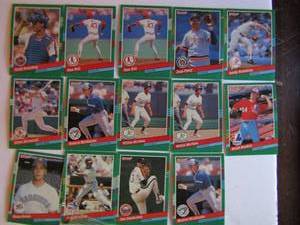 lot 221 image: �� DONRUSS 1991- various teams and players. Cards 611-675. Not consecutive. 14cards total. Average condition, some bend, slight fade and worn edges.
