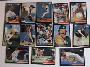 lot 237 image: � SCORE �1993 PINNICLE BRAND�. Various teams and players. Cards 6-338. Not consecutive. 13 cards total. Good condition, slight indents and edge ware.