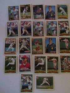 lot 240 image: � TOPPS �40 YEARS OF BASEBALL�- Various teams and players. Cards 2-18. Not consecutive. 22 cards total. Good conditions, slight fade.