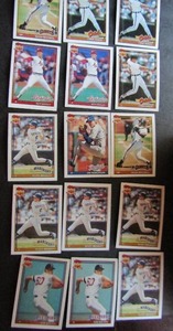 lot 243 image: �TOPPS �40 YEARS OF BASEBALL�- Various teams and players. Cards 37-42. Not consecutive. 15 cards total. Good conditions, slight fade.