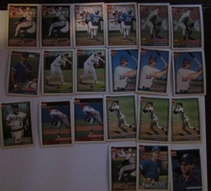 lot 269 image: � TOPPS �40 YEARS OF BASEBALL�- Various teams and players. Cards 288-299. Not consecutive. 21 cards total. Good conditions, slight fade.