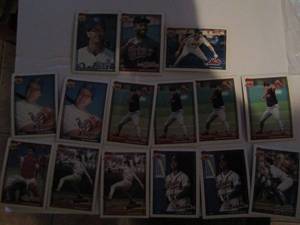 lot 270 image: �� TOPPS �40 YEARS OF BASEBALL�- Various teams and players. Cards 300-308. Not consecutive. 15 cards total. Good conditions, slight fade.