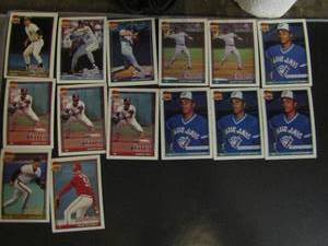 lot 267 image: �� TOPPS �40 YEARS OF BASEBALL�- Various teams and players. Cards 271-281. Not consecutive. 14 cards total. Good conditions, slight fade.