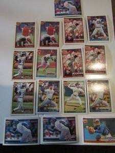 lot 271 image: � TOPPS �40 YEARS OF BASEBALL�- Various teams and players. Cards 308-317. Not consecutive. 17 cards total. Good conditions, slight fade.