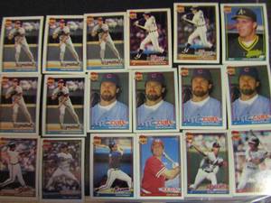 lot 282 image: ��� TOPPS �40 YEARS OF BASEBALL�- Various teams and players. Cards 411-421. Not consecutive. 18 cards total. Good conditions, slight fade.