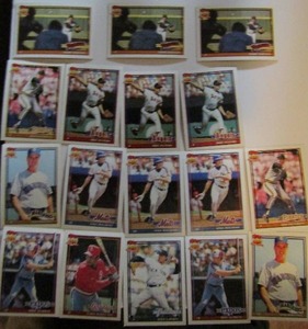 lot 288 image: TOPPS �40 YEARS OF BASEBALL�- Various teams and players. Cards 477-485. Not consecutive. 17 cards total. Good conditions, slight fade.