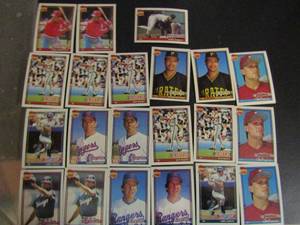 lot 289 image: ��� TOPPS �40 YEARS OF BASEBALL�- Various teams and players. Cards 485-499. Not consecutive. 21 cards total. Good conditions, slight fade.