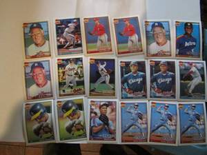 lot 291 image: � TOPPS �40 YEARS OF BASEBALL�- Various teams and players. Cards 516-528. Not consecutive. 18 cards total. Good conditions, slight fade.