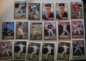 lot 294 image: TOPPS �40 YEARS OF BASEBALL�- Various teams and players. Cards 547-558. Not consecutive. 17 cards total. Good conditions, slight fade.