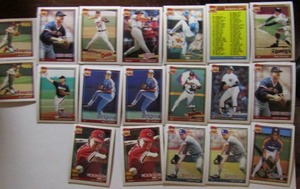 lot 302 image: TOPPS �40 YEARS OF BASEBALL�- Various teams and players. Cards 642-657. Not consecutive. 19 cards total. Good conditions, slight fade.
