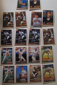 lot 311 image: � TOPPS �40 YEARS OF BASEBALL�- Various teams and players. Cards 757-770. Not consecutive. 18 cards total. Good conditions, slight fade.