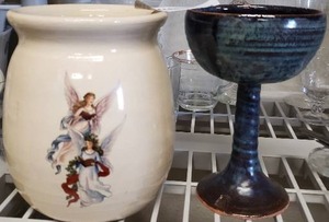 lot 2 image: Marshall Pottery, Signed by Artist, and Pottery Cup